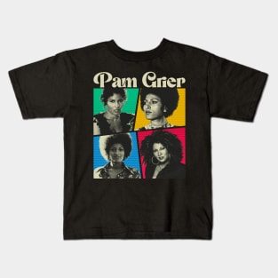 Pam Grier Comics White Kids T-Shirt